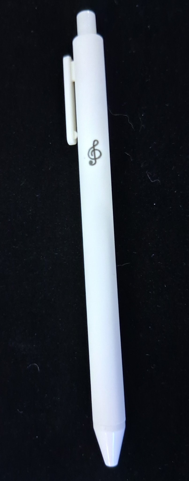 Treble Clef Retractable Ballpoint Pen — INV 10 (Black)